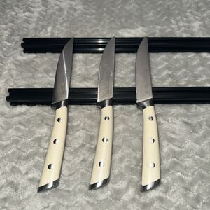 (3) Cangshan S1 Series 5" STEAK Knife Forged X50CrMoV15 German 60621 Blade Wear